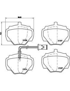 P44003 Juego de pastillas de freno Brembo