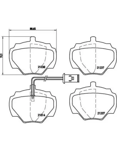 P44003 Juego de pastillas de freno Brembo