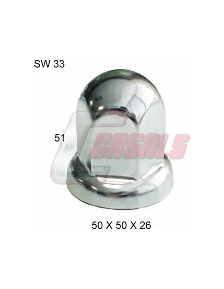Tapon Cromado Tuerca 33-51Mm