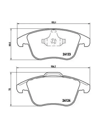 P44020 Juego de pastillas de freno Brembo