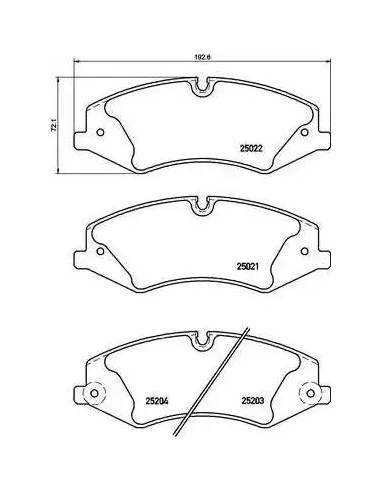 P44022 Juego de pastillas de freno Brembo