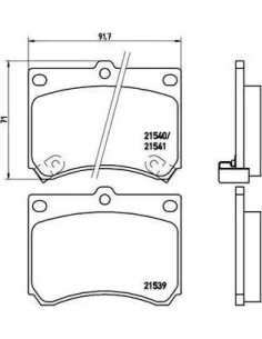 P49011 Juego de pastillas de freno Brembo