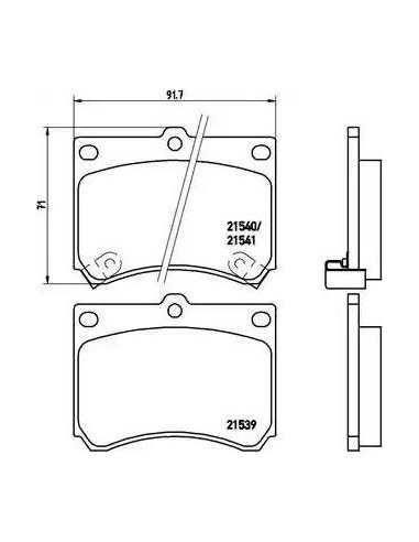 Juego de pastillas de freno Brembo P 49 011