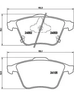 P49038 Juego de pastillas de freno Brembo
