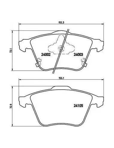 P49038 Juego de pastillas de freno Brembo