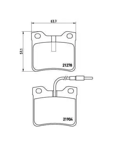 Juego de pastillas de freno Brembo P 50 030