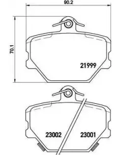 P50038 Juego de pastillas de freno Brembo