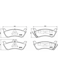 P50044 Juego de pastillas de freno Brembo