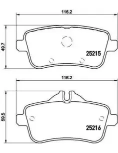 P50099 Juego de pastillas de freno Brembo
