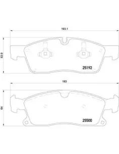 P50108 Juego de pastillas de freno Brembo