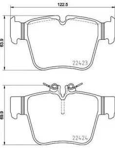 Juego de pastillas de freno traseras Brembo P50133 para Mercedes-Benz