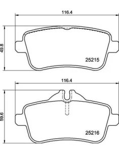 P50156 Juego de pastillas de freno Brembo