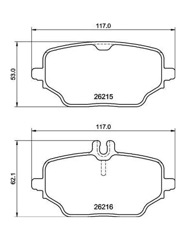 P50162 Juego de pastillas de freno Brembo