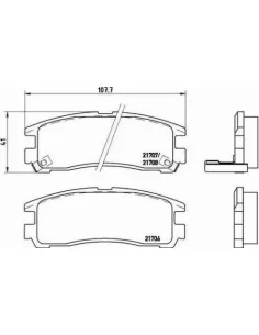 P54012 Juego de pastillas de freno Brembo