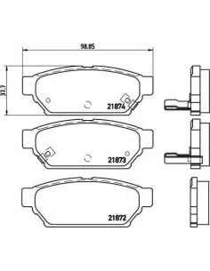 P54016 Juego de pastillas de freno Brembo