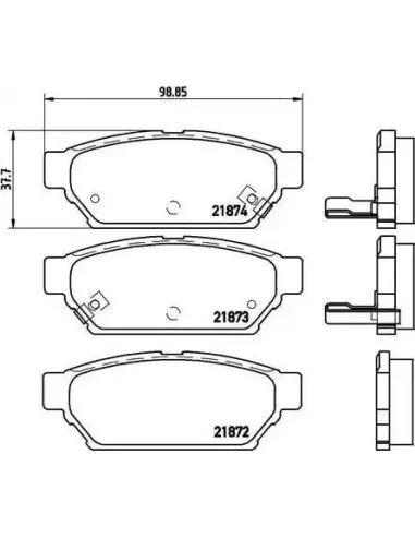 P54016 Juego de pastillas de freno Brembo