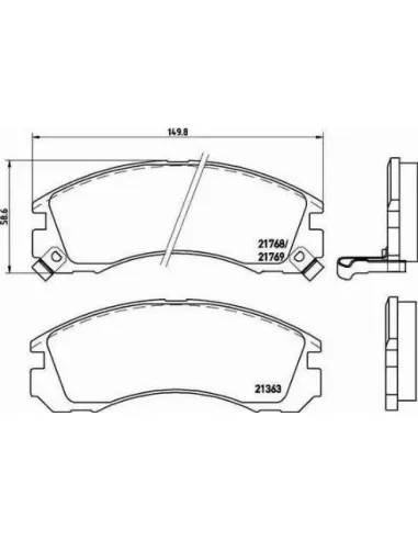 P54017 Juego de pastillas de freno Brembo