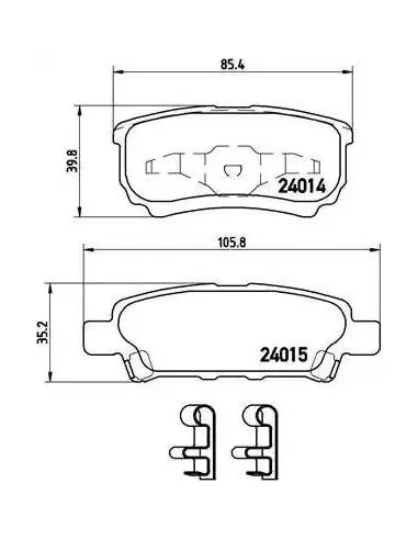 Juego de pastillas de freno Brembo P 54 034