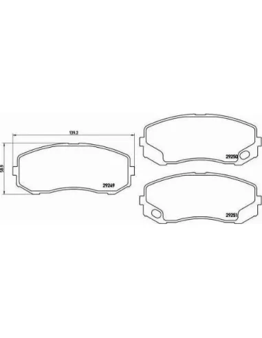 Juego de pastillas de freno Brembo P 54 043