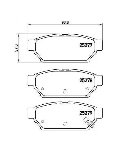 P54053 Juego de pastillas de freno Brembo