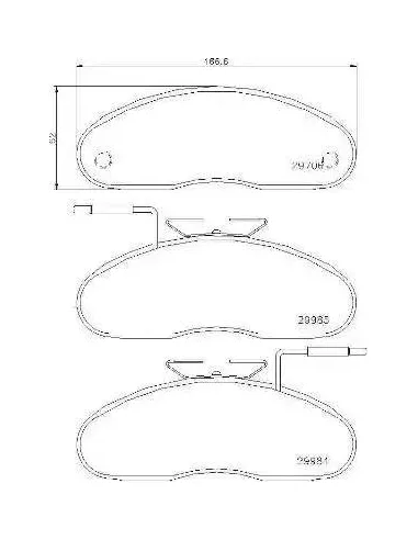 Juego de pastillas de freno Brembo P 56 019