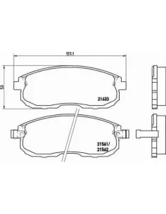 P56021 Juego de pastillas de freno Brembo