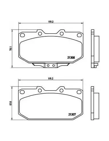 Juego de pastillas de freno Nissan / Subaru P...