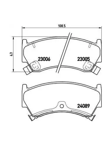 P56026 Juego de pastillas de freno Brembo