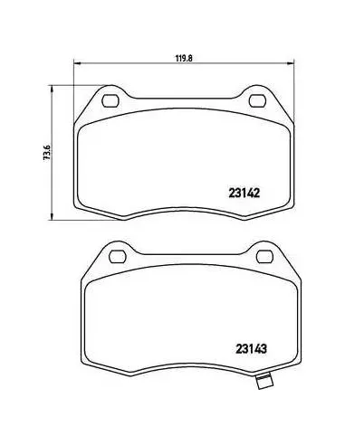 P56047 Juego de pastillas de freno Brembo