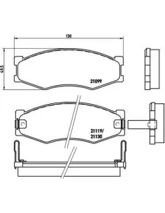 P56056 Juego de pastillas de freno Brembo