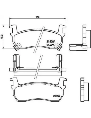 P56057 Juego de pastillas de freno Brembo