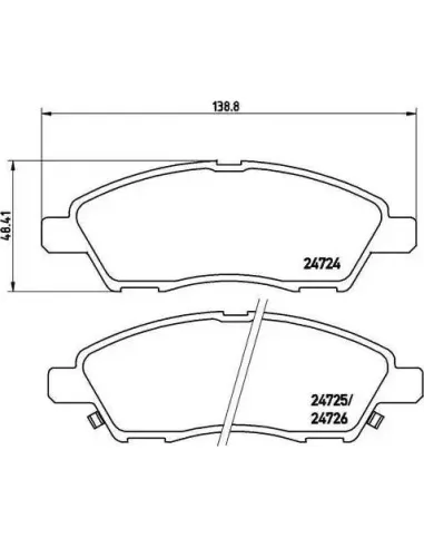 P56070 Juego de pastillas de freno Brembo