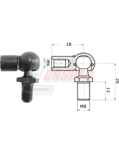 Rotula Metalica M6 L18 C10 E8