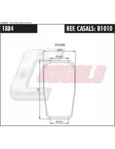 Fuelle de suspensión neumática B1010 Irisbus eje delantero izquierdo