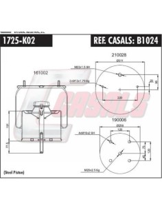 Fuelle de suspensión neumática B1024 Gigant