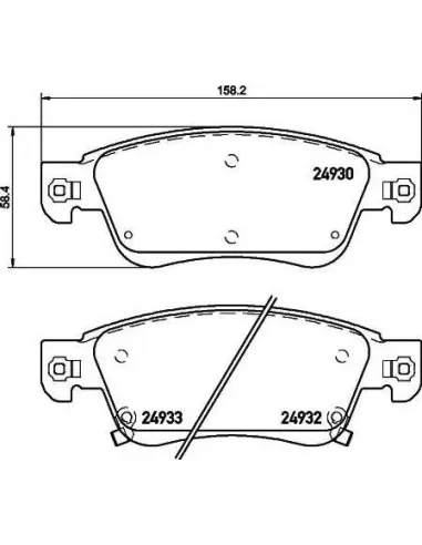 P56080 Juego de pastillas de freno Brembo