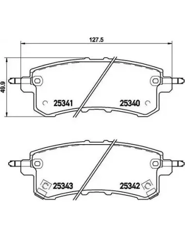 P56082 Juego de pastillas de freno Brembo