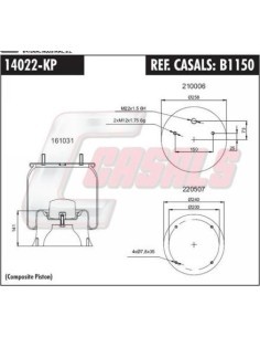 Fuelle de suspensión neumática B1150 Krone