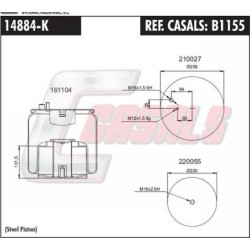 Fuelle de suspensión neumática B1155 MAN eje trasero
