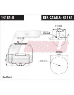 Fuelle de suspensión neumática B1184 Mercedes-Benz