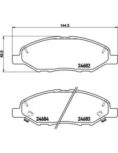 P56088 Juego de pastillas de freno Brembo