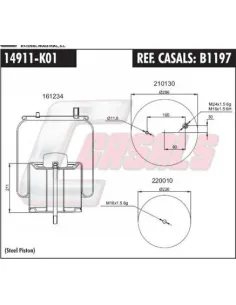Fuelle de suspensión neumática B1197 Renault Trucks