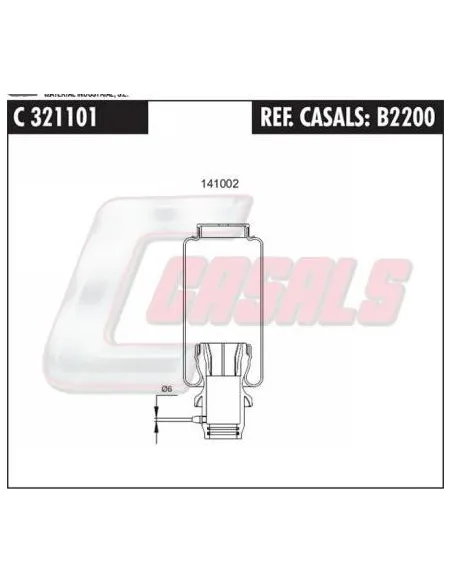 Fuelle de suspensión neumática SCANIA CASALS B2200