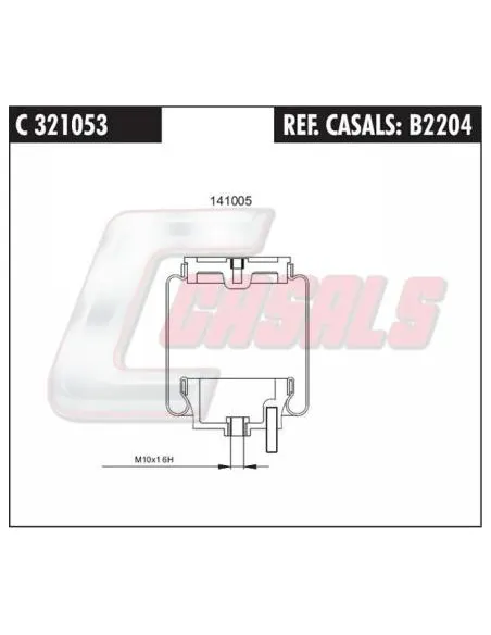 Fuelle de suspensión neumática RENAULT CASALS B2204