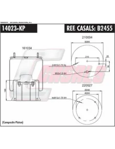 Fuelle de suspensión neumática B2455 Krone
