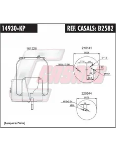 Fuelle de suspensión neumática B2582 SCANIA eje trasero izquierdo
