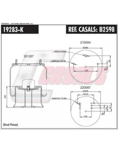 Fuelle de suspensión neumática B2598 Krone