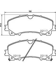 P56106 Juego de pastillas de freno Brembo