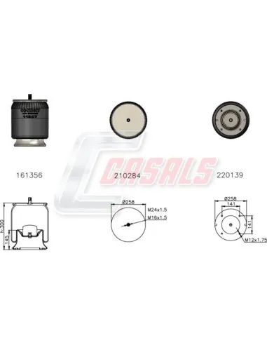 Sus.Neumatica Piston Acero