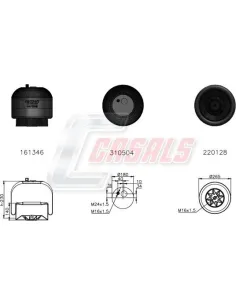 Fuelle de suspensión neumática B2742 Mercedes-Benz eje trasero